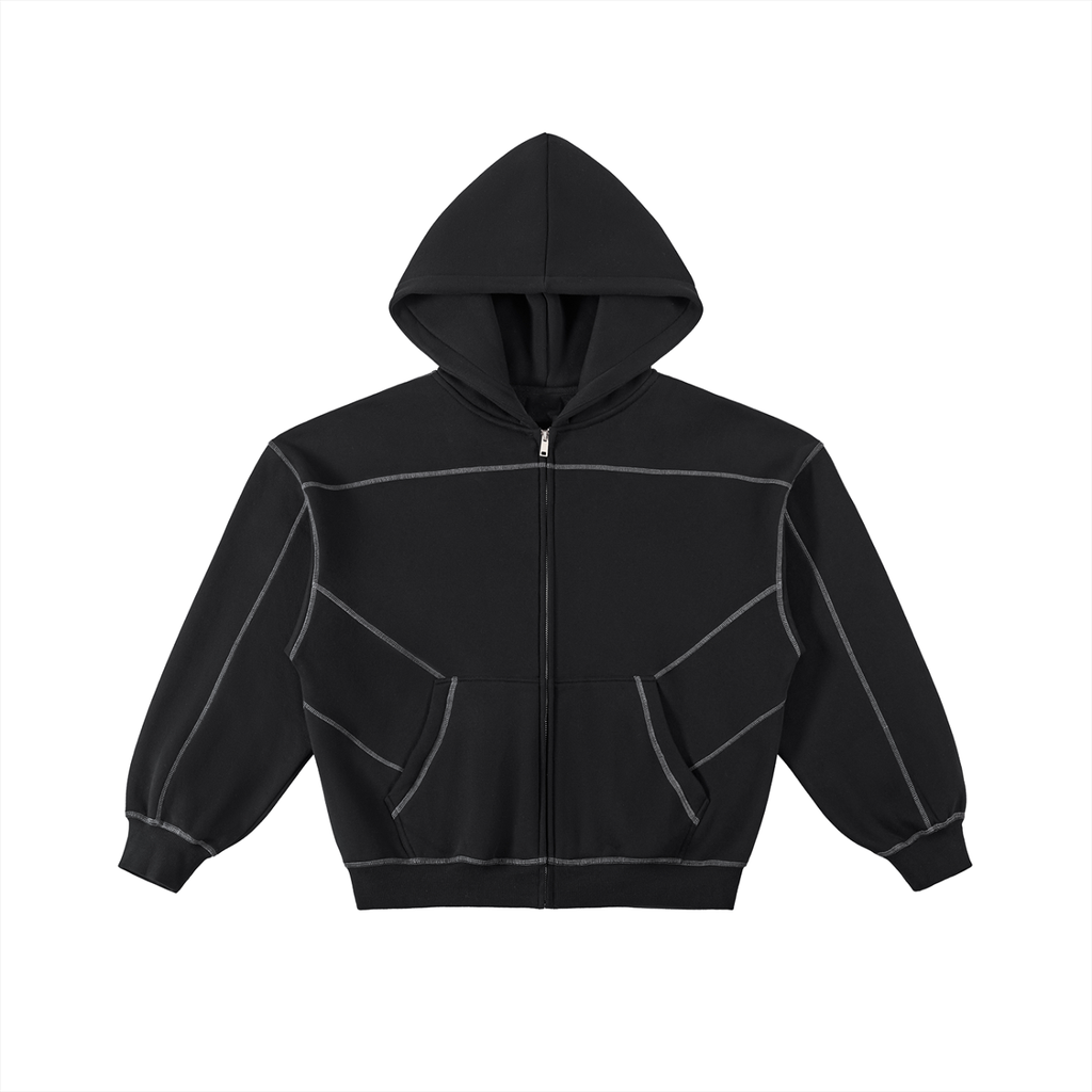 Boxy Fleece Zip Hoodie