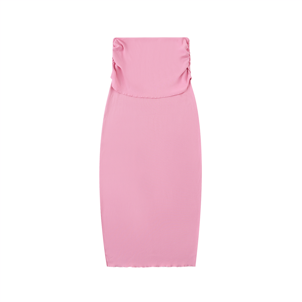 Dyed Washed Straight Hip-Hugging Slim Maxi Skirt