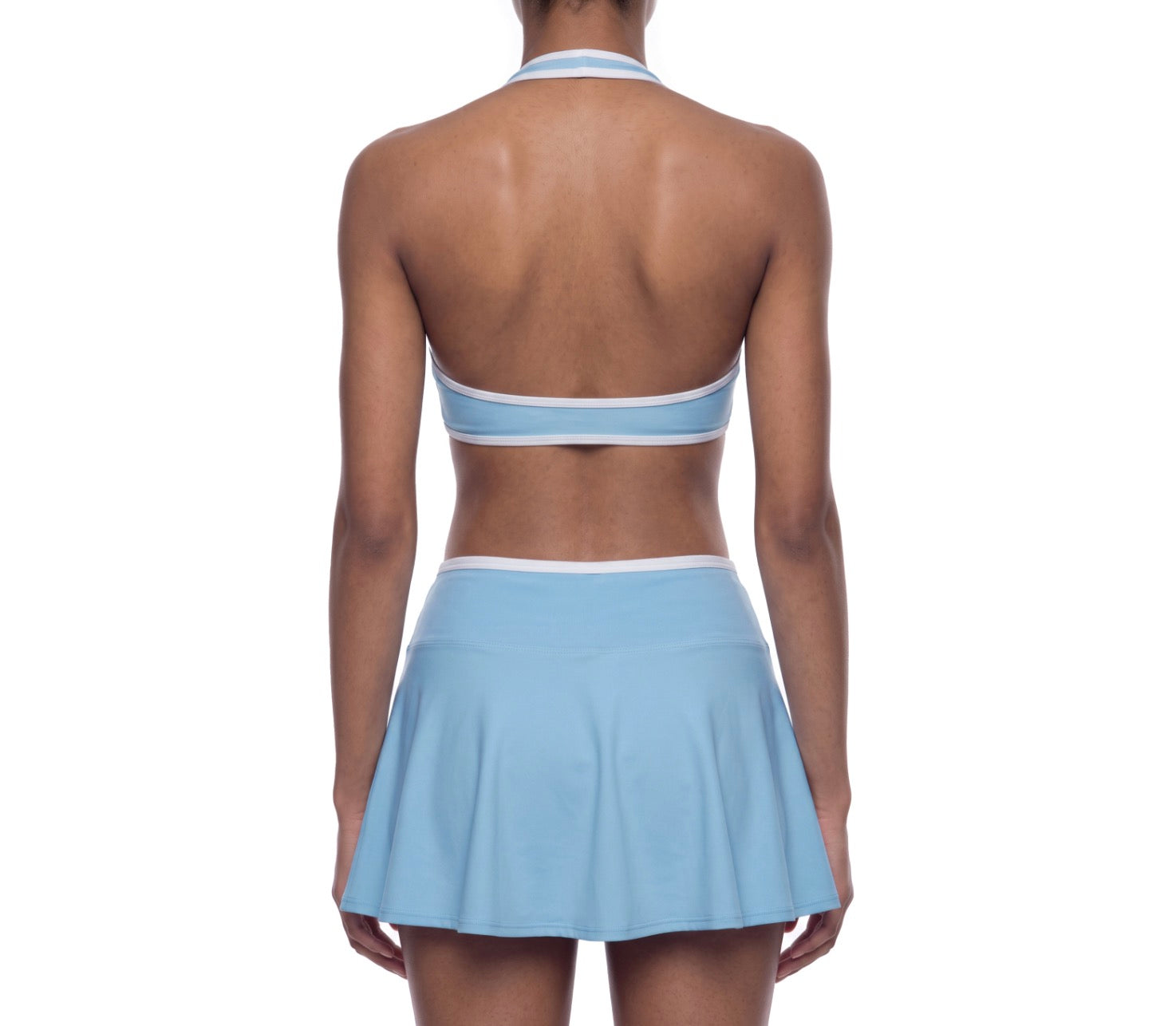 Women's sky blue halter top