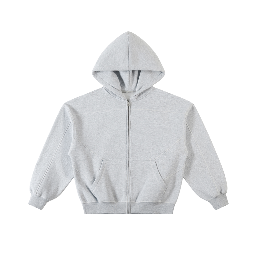 Boxy Fleece Zip Hoodie
