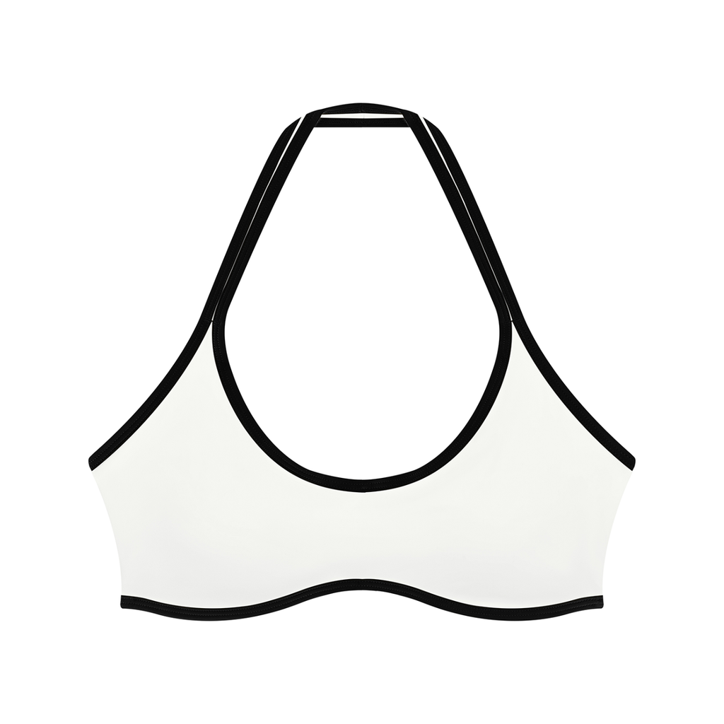Women’s black and white halter top
