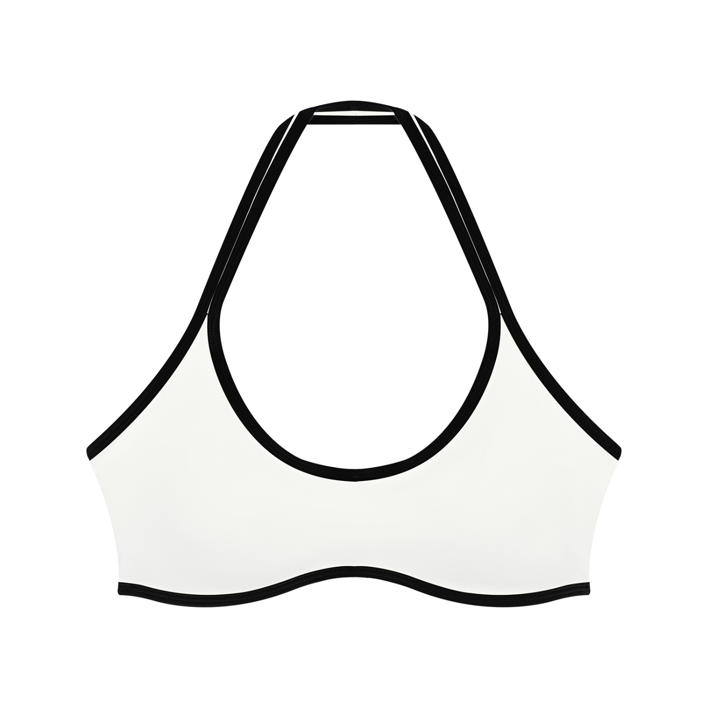 Women’s black and white halter top