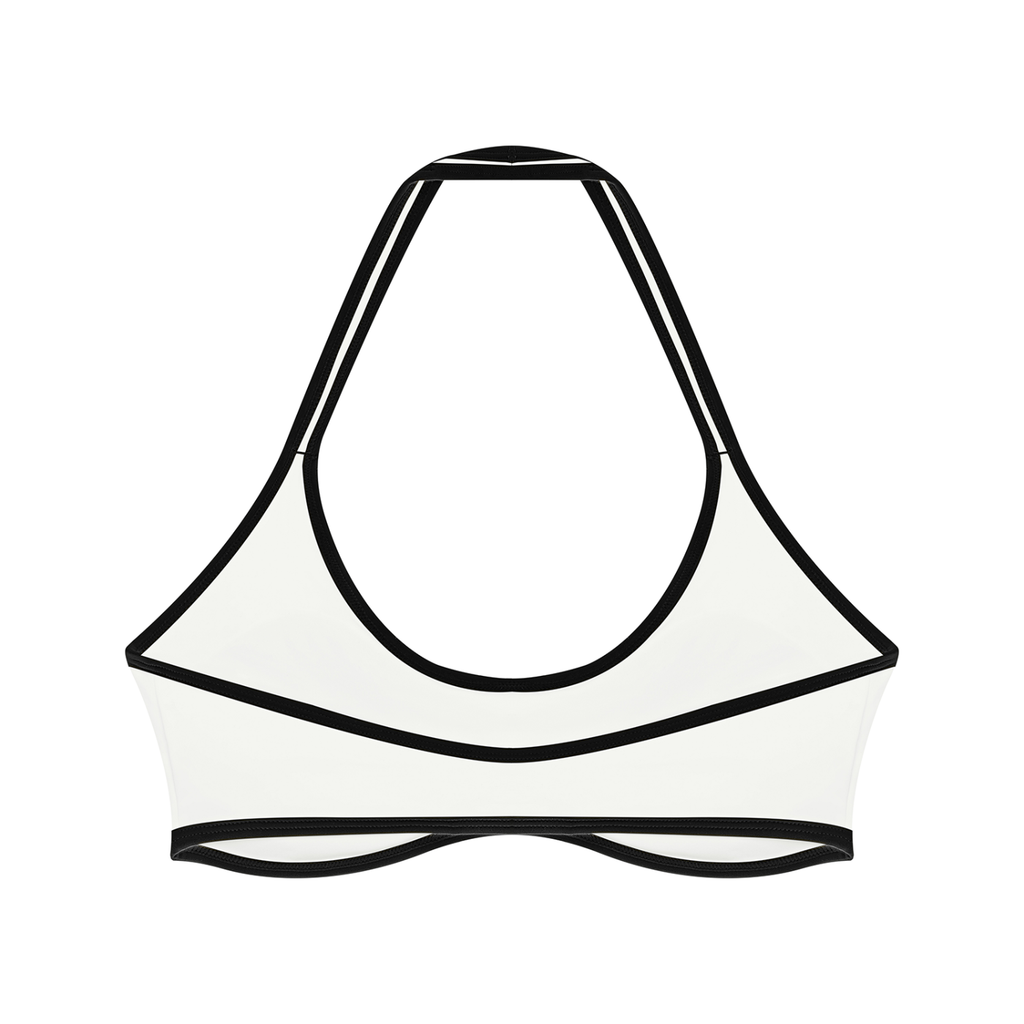 Women’s black and white halter top