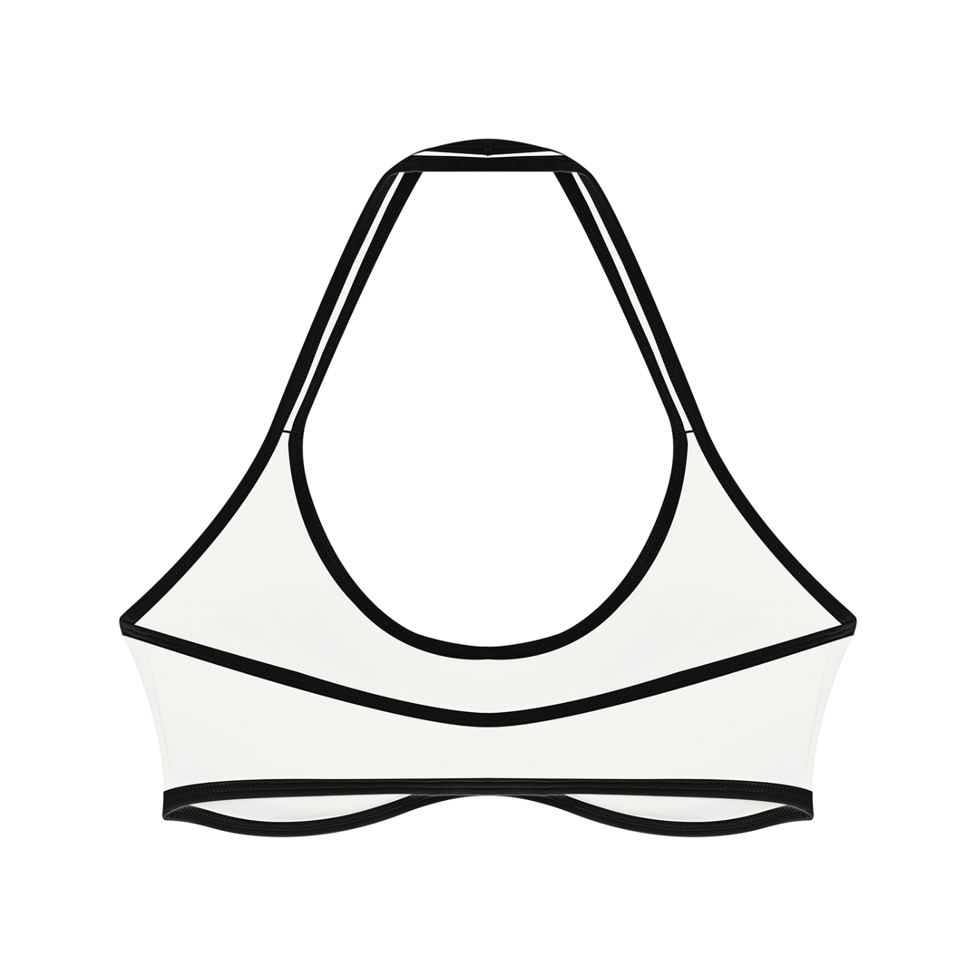 Women’s black and white halter top