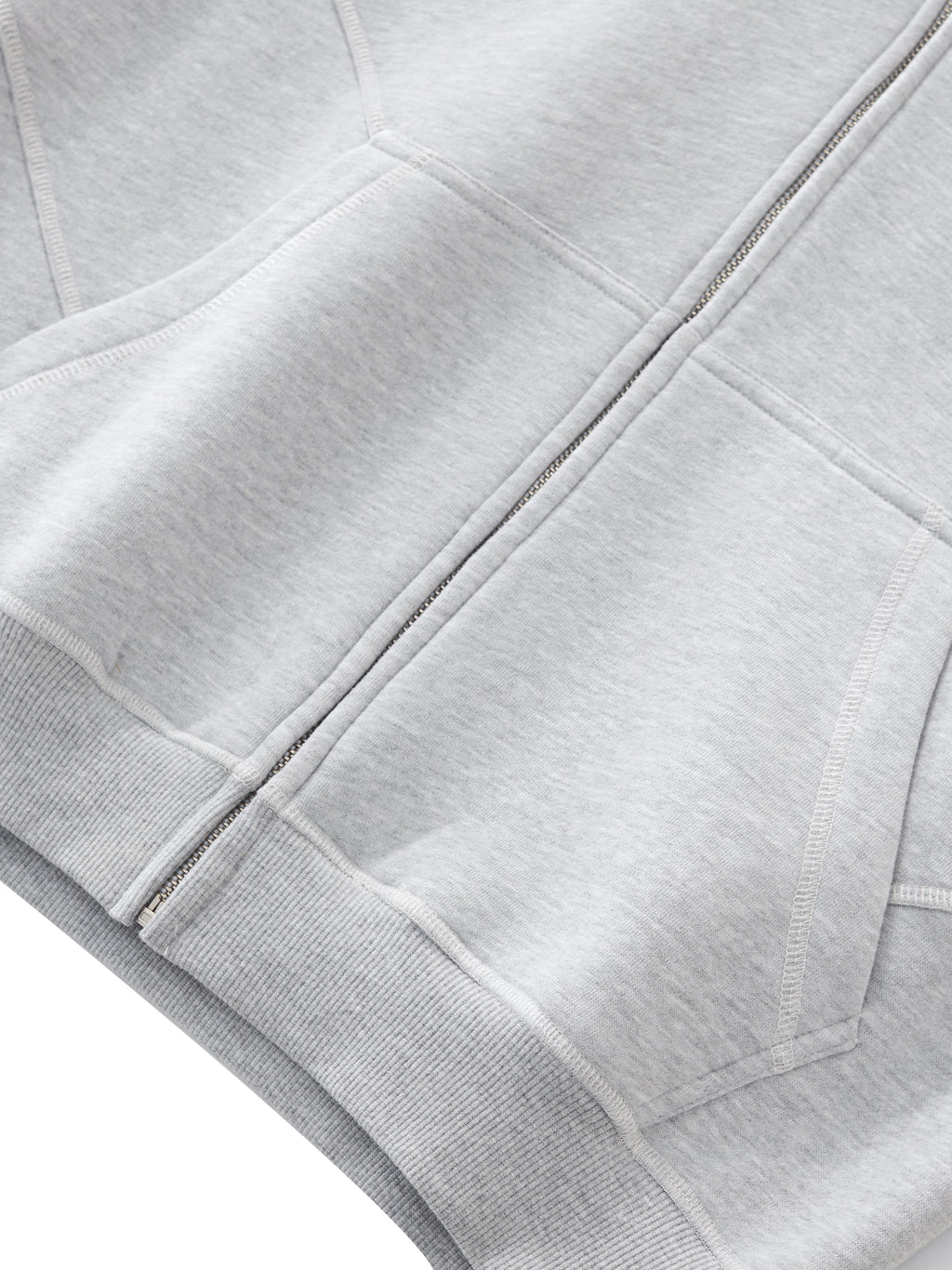 Boxy Fleece Zip Hoodie