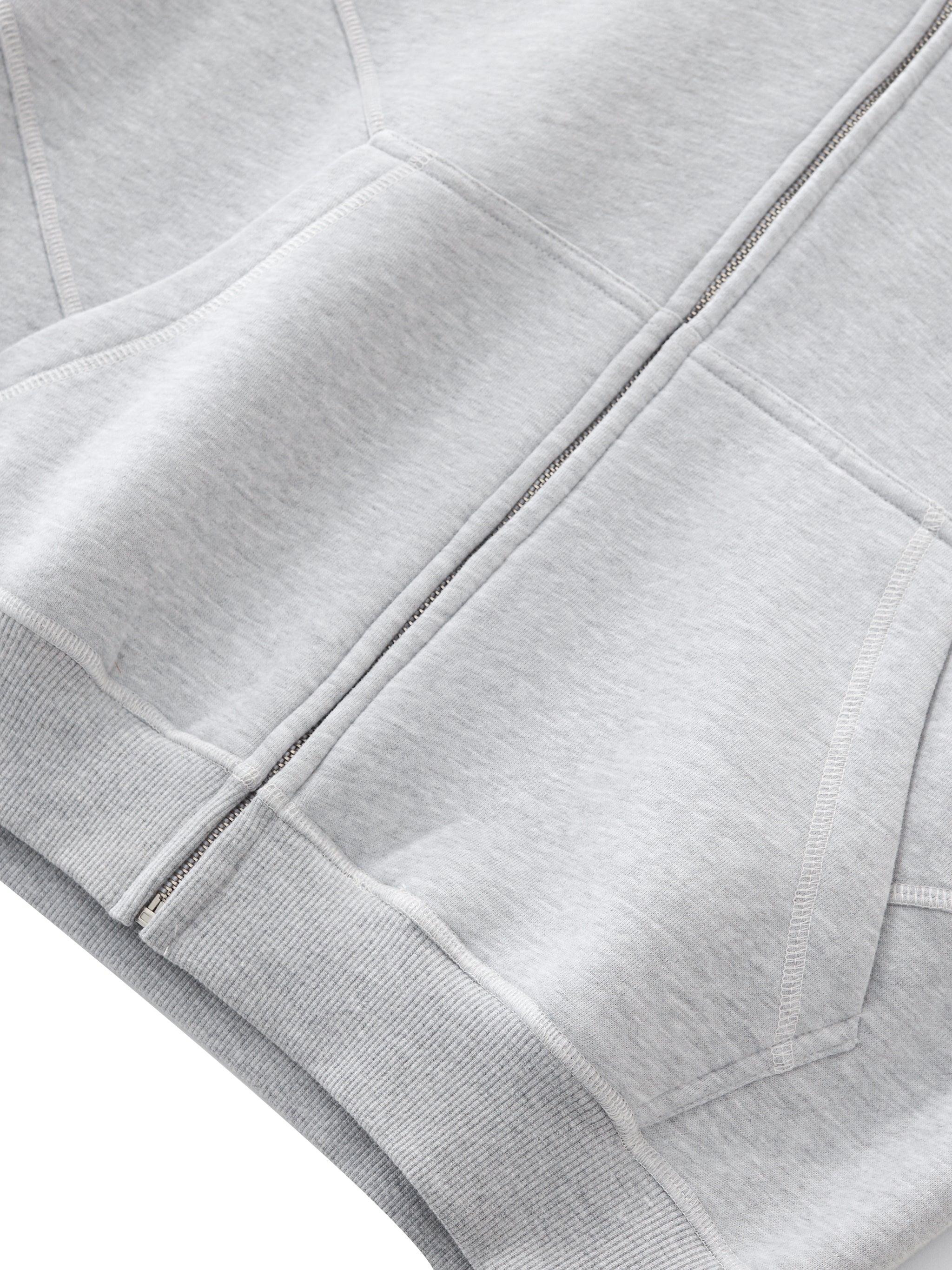 Boxy Fleece Zip Hoodie
